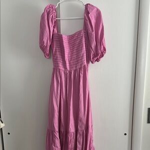 Pink Puff Sleeve Dress